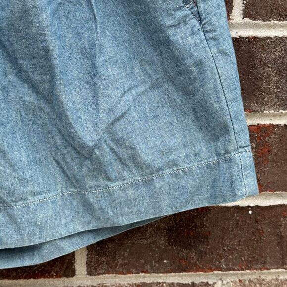 Lauren Ralph Lauren Chambray Belted Shorts | NWT | Adjustable Waist | Size 0 - Picture 2 of 6